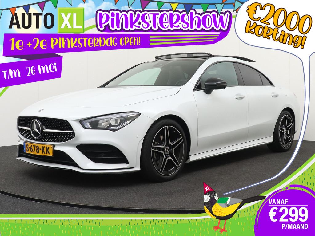 Mercedes-Benz CLA-Klasse 180 AMG Night-Pakket Pano-dak Camer, 136 pk, Gebruikt, 4 cilinders, Wit