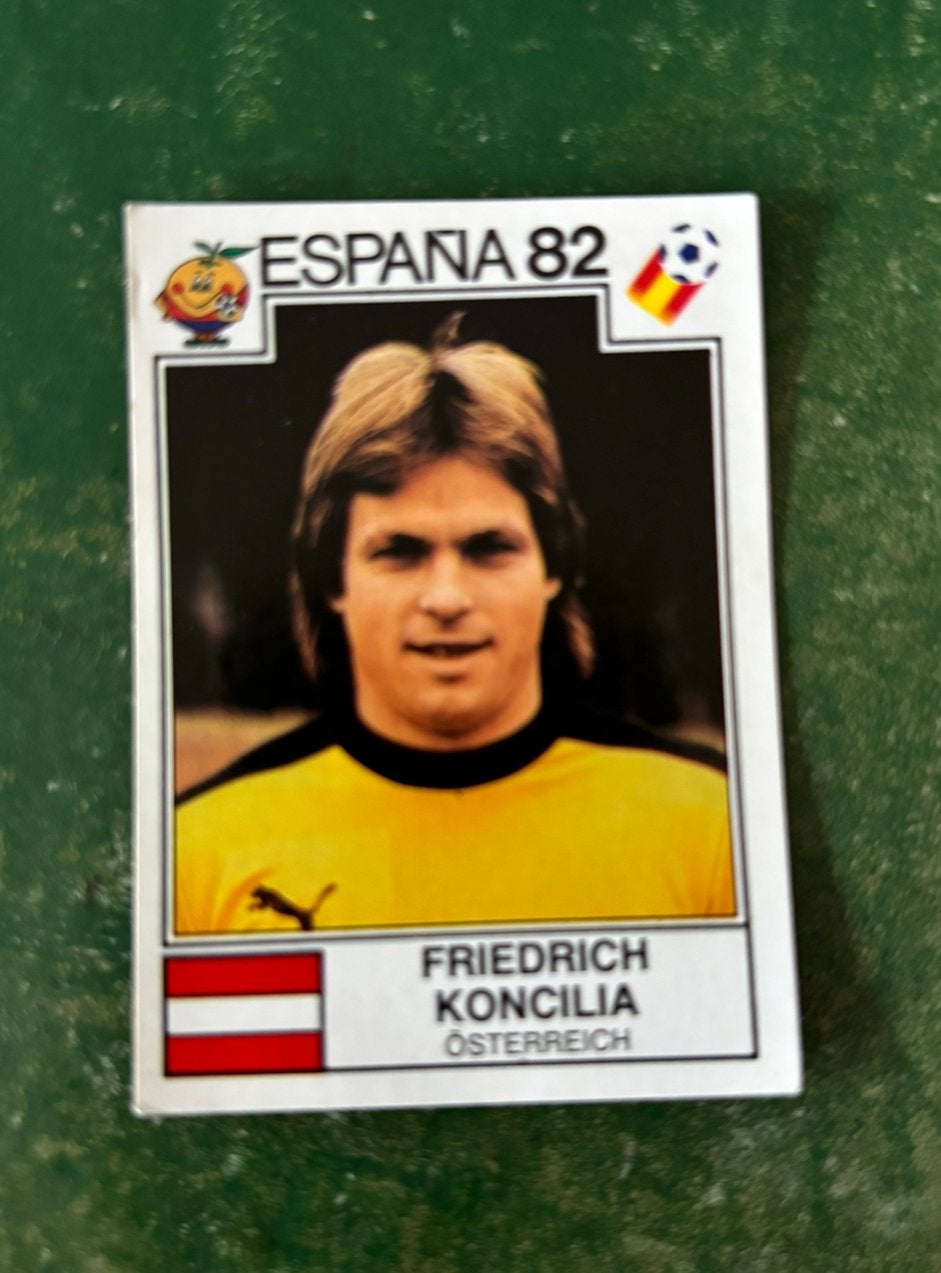 Panini plaatje Friedrich Koncilia Oostenrijk WK 82, Ophalen of Verzenden