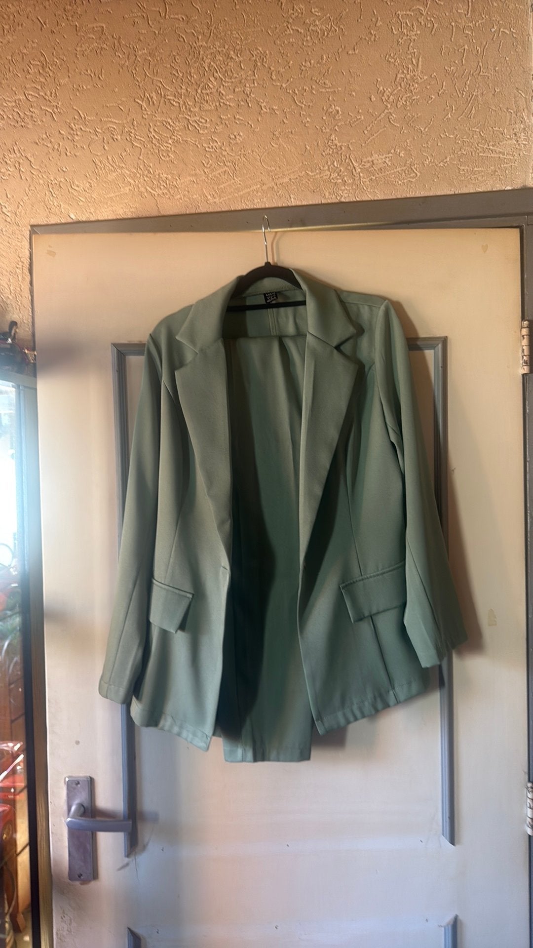 Blazer en broek, Ophalen, Zo goed als nieuw, Maat 36 (S), Groen