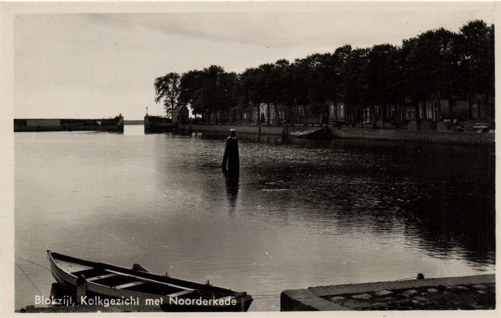 Blokzijl, Kolkgezicht met Noorderkade - ongelopen, Verzamelen, Ophalen of Verzenden, 1940 tot 1960, Ongelopen, Noord-Brabant