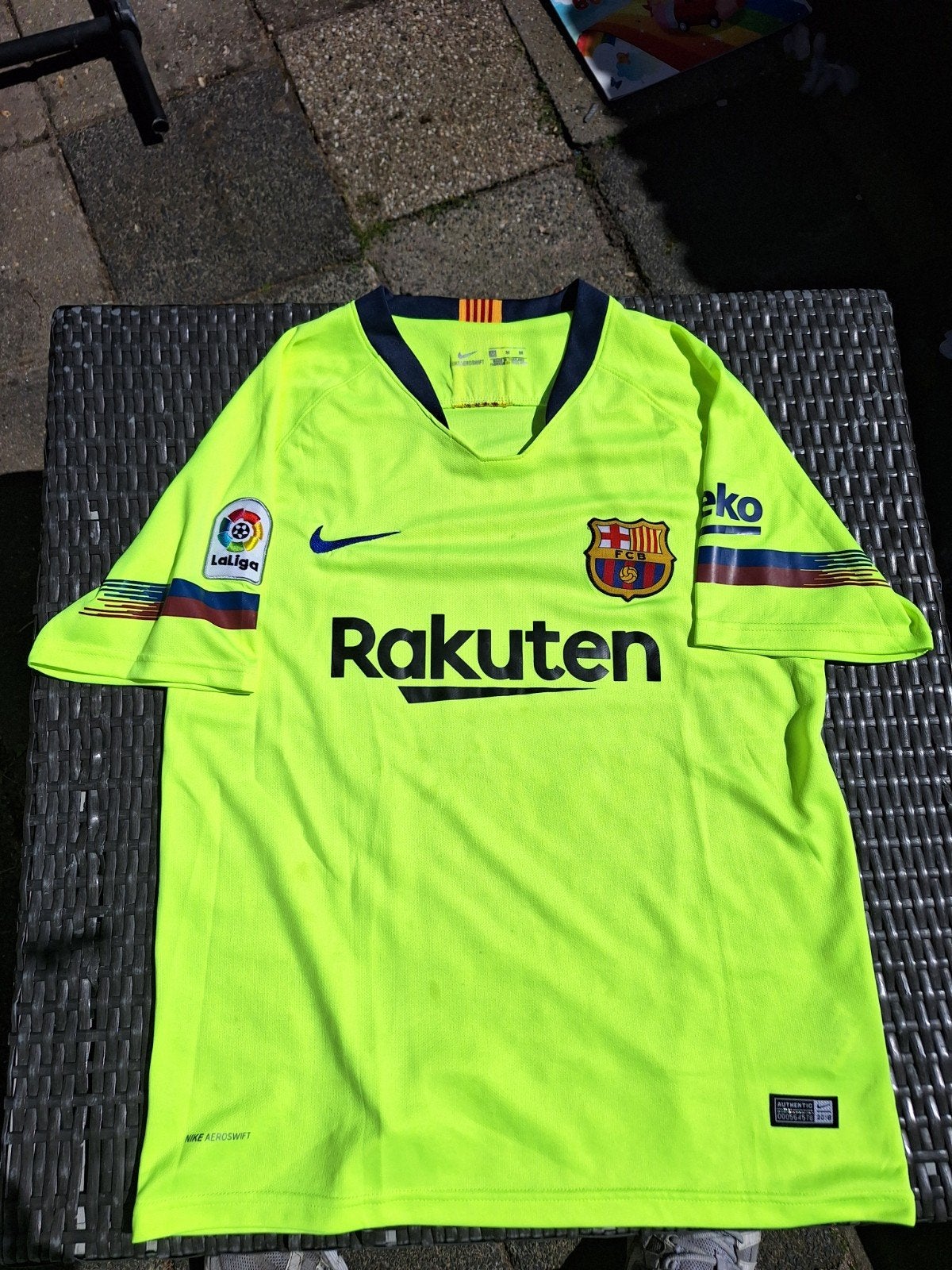 Vintage Nike Barcelona voetbalshirt Maat M #10 Messi 2018-19, Maat M, Ophalen of Verzenden, Gebruikt, Shirt