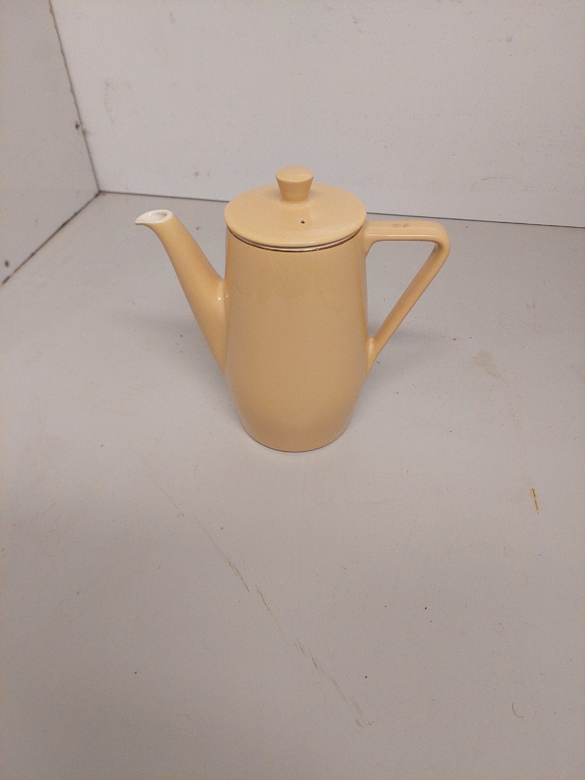 Vintage Crème Koffiepot met Deksel - D.E. Merk, Antiek en Kunst, Ophalen of Verzenden