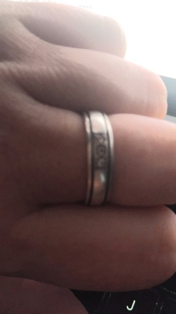 Zilveren ring, Sieraden, Tassen en Uiterlijk, Ringen, Gebruikt, 19 tot 20, Ophalen of Verzenden, Dame