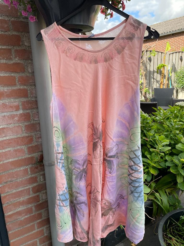 A-lijn tuniek mt 50, Kleding | Dames, Grote Maten, Ophalen of Verzenden, Zo goed als nieuw, Roze, Blouse of Tuniek