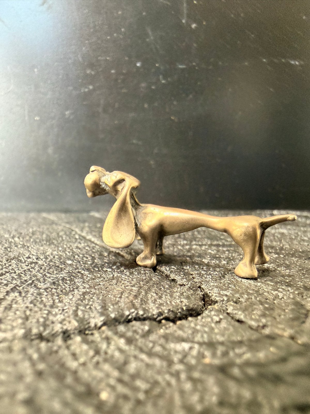 Zilveren miniatuur teckel hondje, Verzenden, Zilver