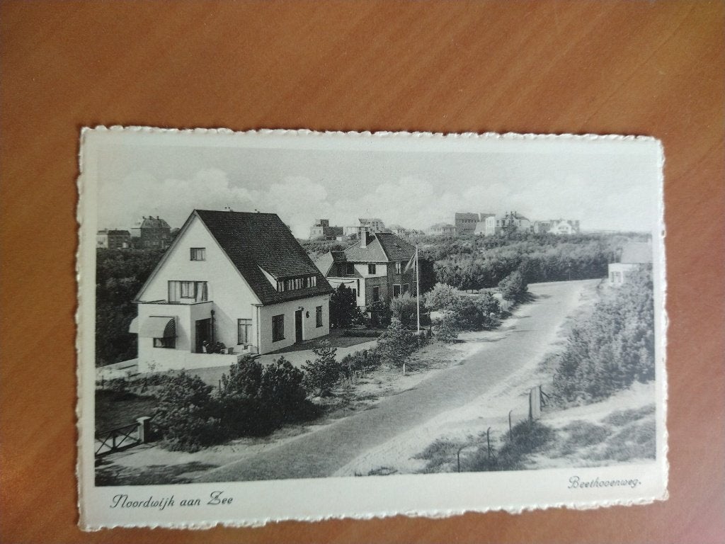 ansichtkaart Noordwijk aan Zee - Beethovenweg, Ophalen of Verzenden, 1920 tot 1940, Zuid-Holland