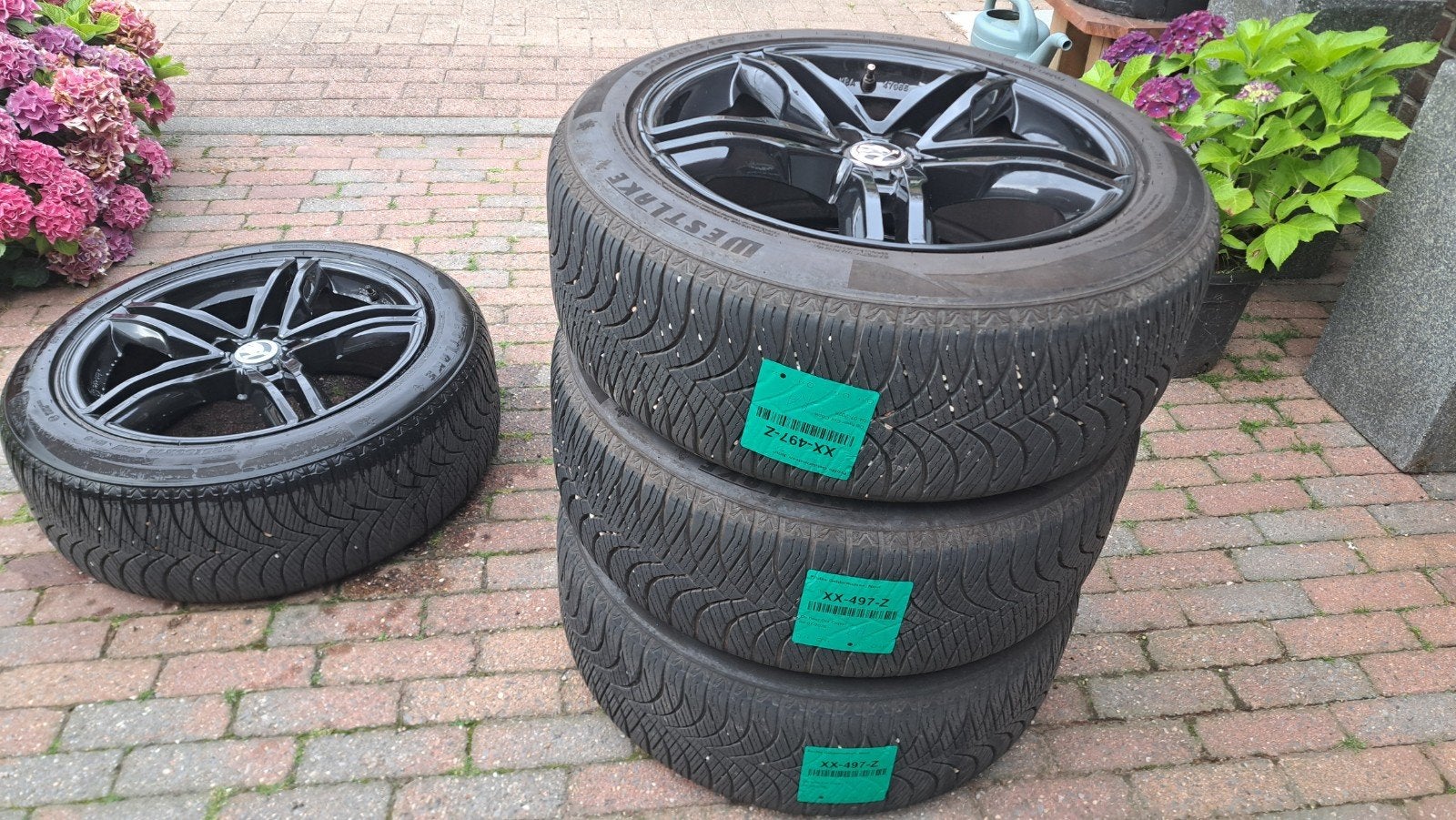 18 inch skoda karoq ( VAG ) velgen met zgan banden, Auto-onderdelen, Banden en Velgen, Ophalen, 18 inch, Zomerbanden, 225 mm