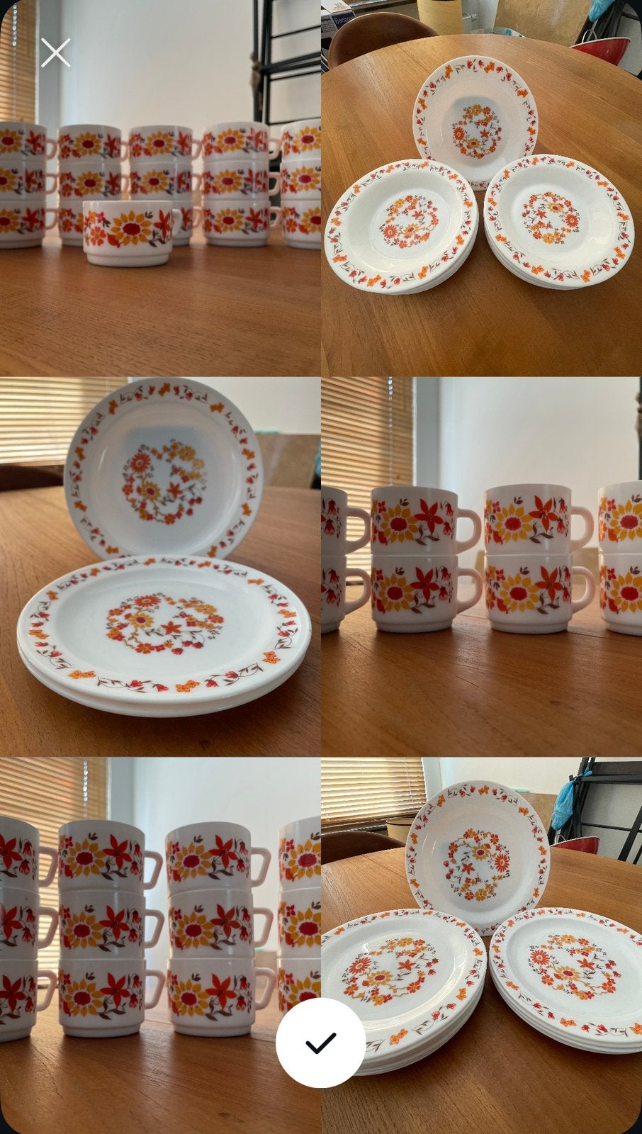 84 st. NOS Arcopal France Flore servies vintage jaren ‘70, Ophalen of Verzenden, Bord(en), Overige stijlen, Glas
