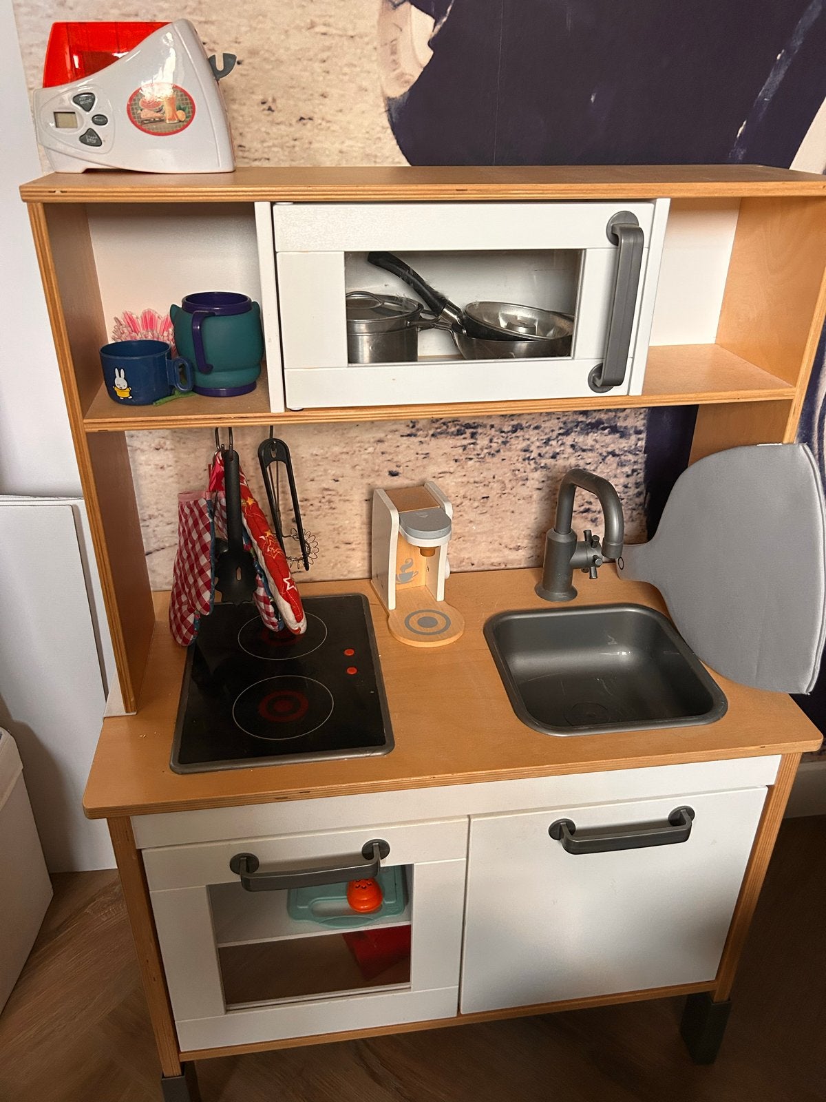 Ikea speelkeuken met accessoires en speelgoedeten, Ophalen, Gebruikt, Hout, Speelkeuken