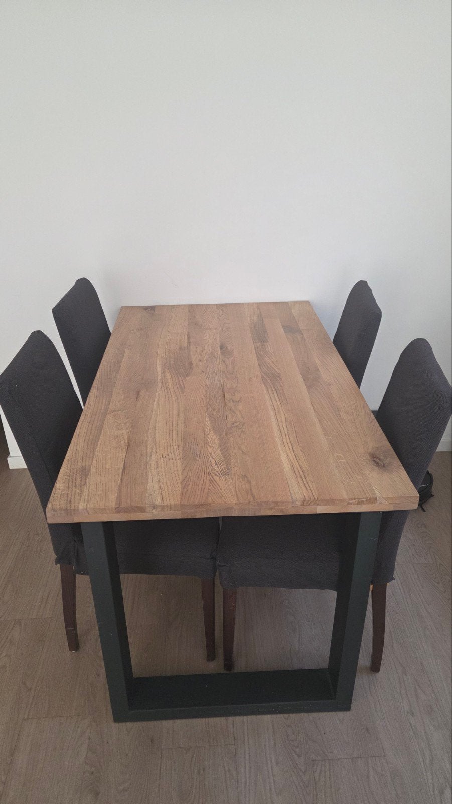 Eettafel (130x80 cm) met 4 stoelen, Gebruikt, 100 tot 150 cm, 50 tot 100 cm, Vier personen
