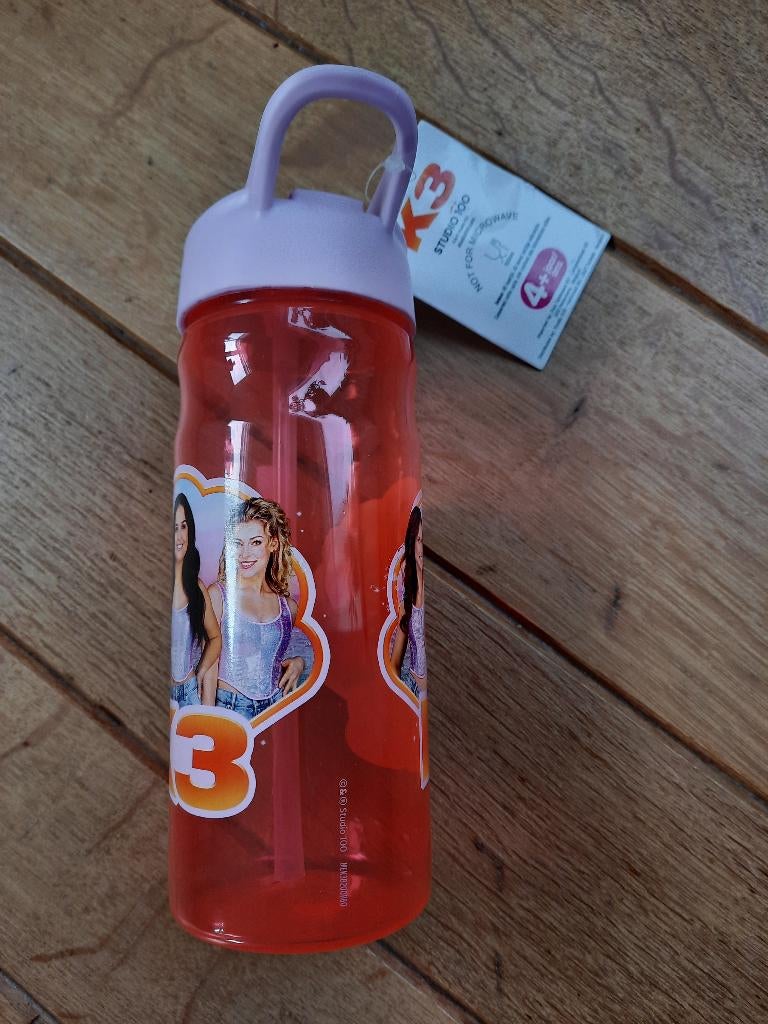 K3 drinkbeker roze met rietje - nieuw -, Ophalen of Verzenden, Nieuw, Kunststof, Roze