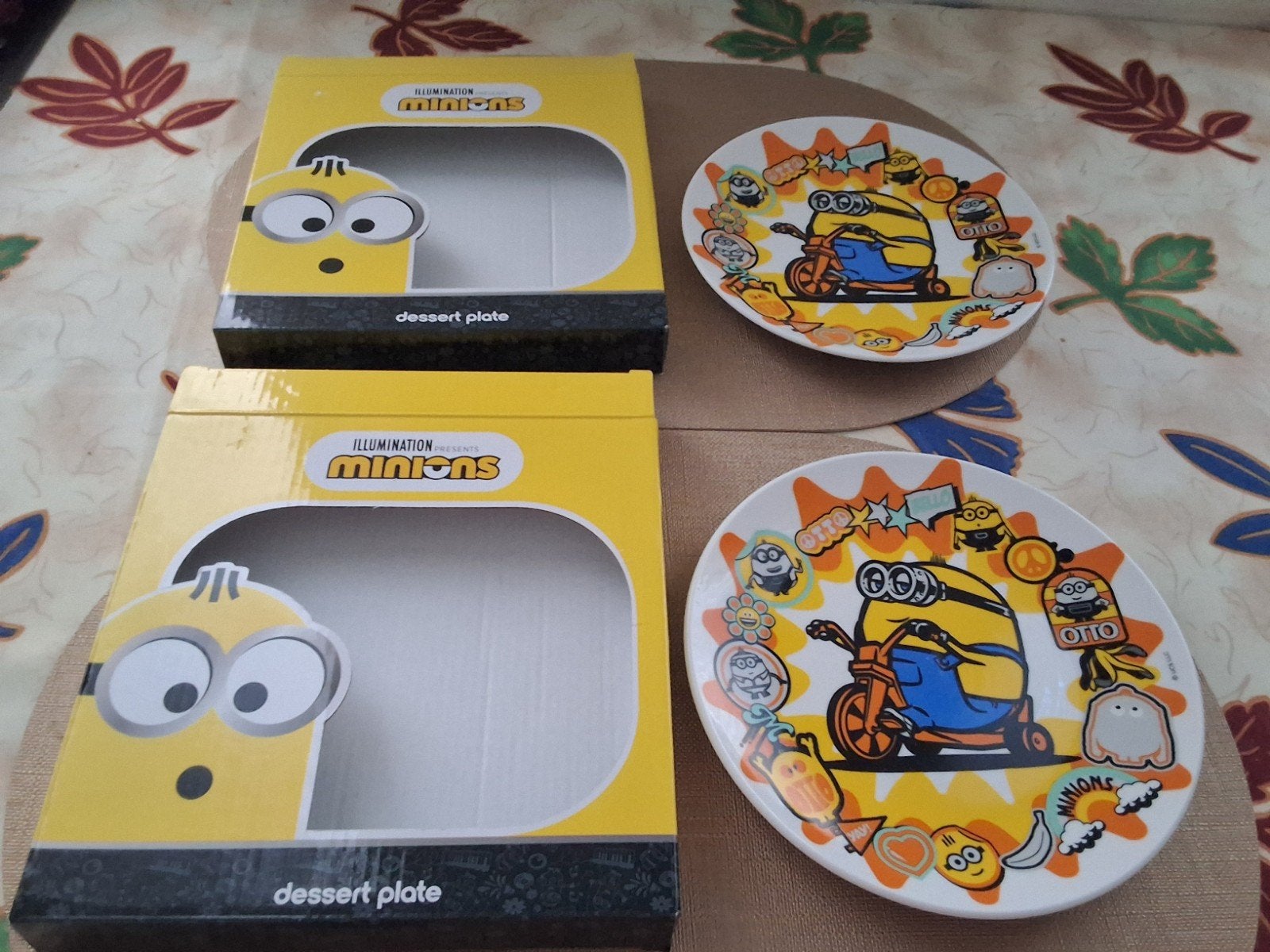Minions Keramische Ontbijtborden Otto Scooter 7.5" Set van 2, Ophalen of Verzenden