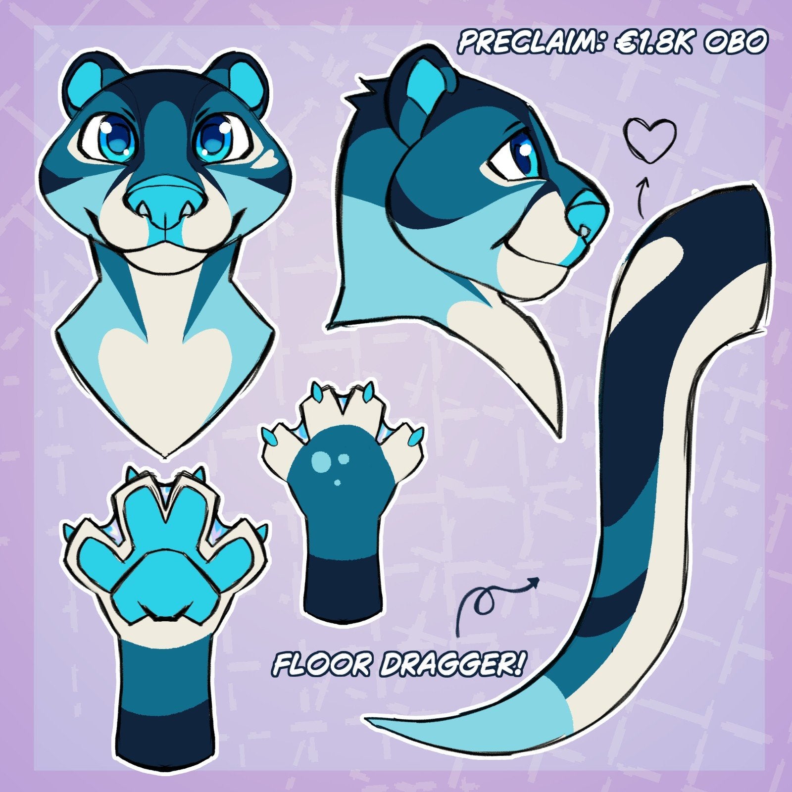 Premade PRECLAIM , bluey the otter fursuit, Ophalen of Verzenden, Nieuw
