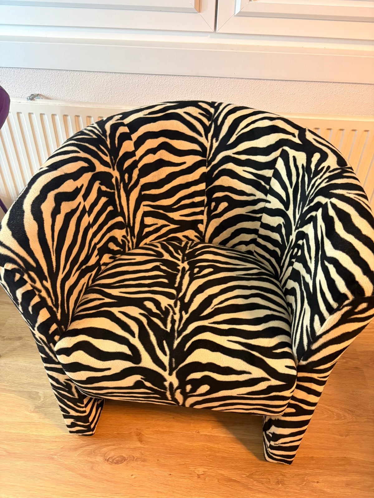 Zebra fauteuil stoel, Huis en Inrichting, Ophalen, Gebruikt, 75 tot 100 cm, 50 tot 75 cm