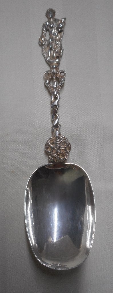 Zilveren antieke gelegenheidslepel of geboortelepel nr.1252, Verzenden, Zilver