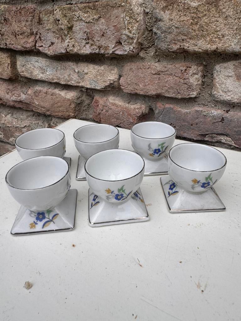 Victoria china eierdopjes 6 st, Ophalen of Verzenden