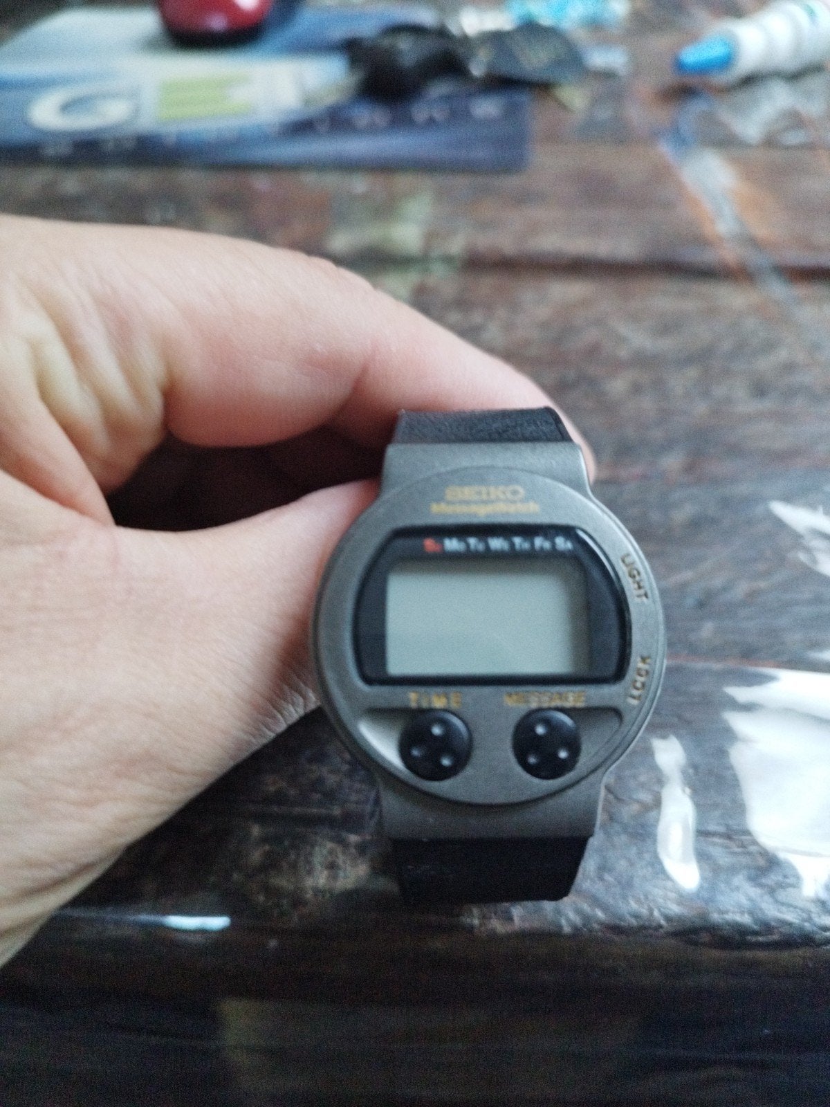 Seiko Message Watch uit 1995 - Voor de verzamelaar, Seiko, Gebruikt, Polshorloge, Kunststof