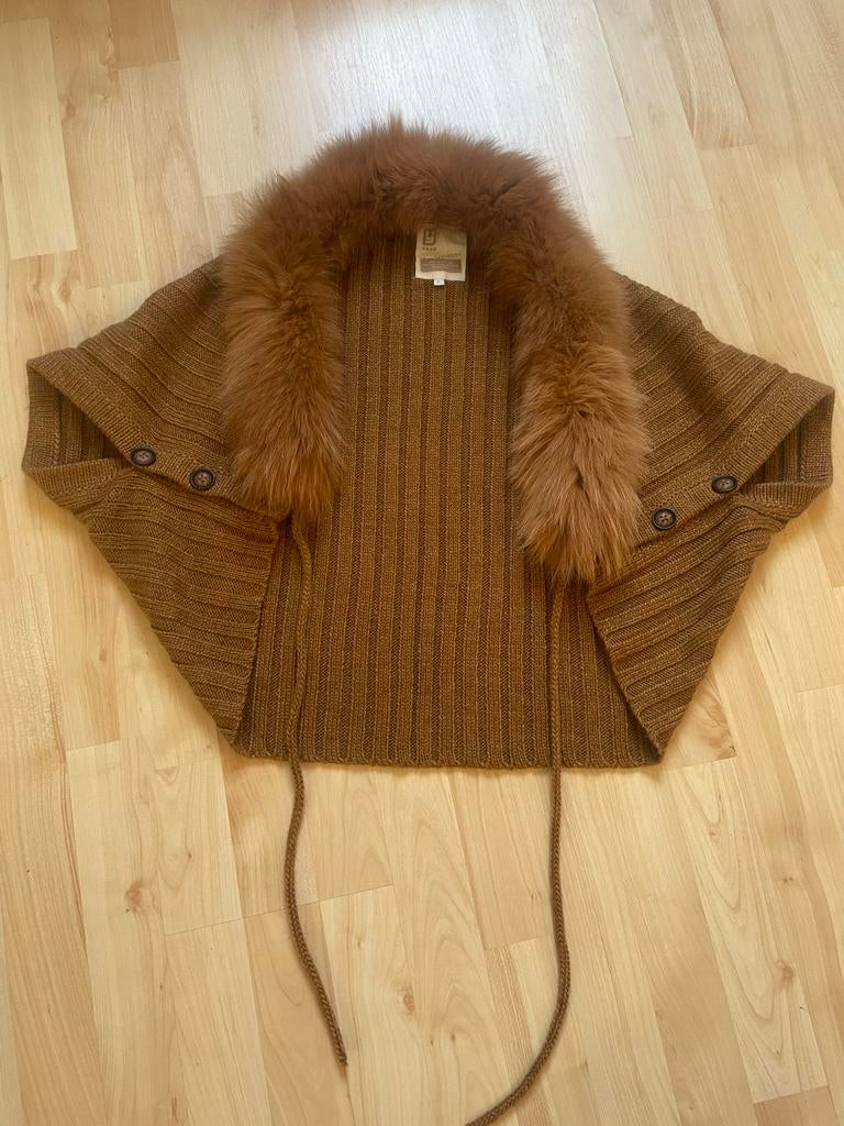 Apart Yaya vestje met 100% bontkraag, Ophalen of Verzenden, Gedragen, Maat 42/44 (L), Bruin