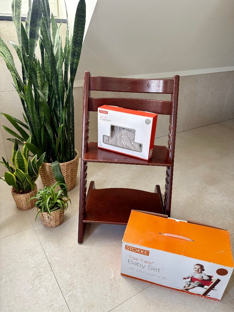 Stokke Tripp Trapp Bruin + Baby Set + Cushion | Complete Set