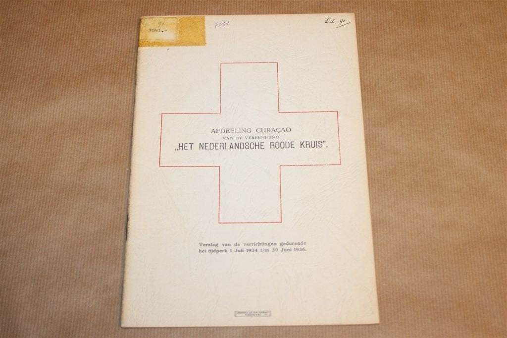NL Rode Kruis Curaçao — Verslag 1934-1936 [Zeldzaam], Boeken, Ophalen of Verzenden, Gelezen