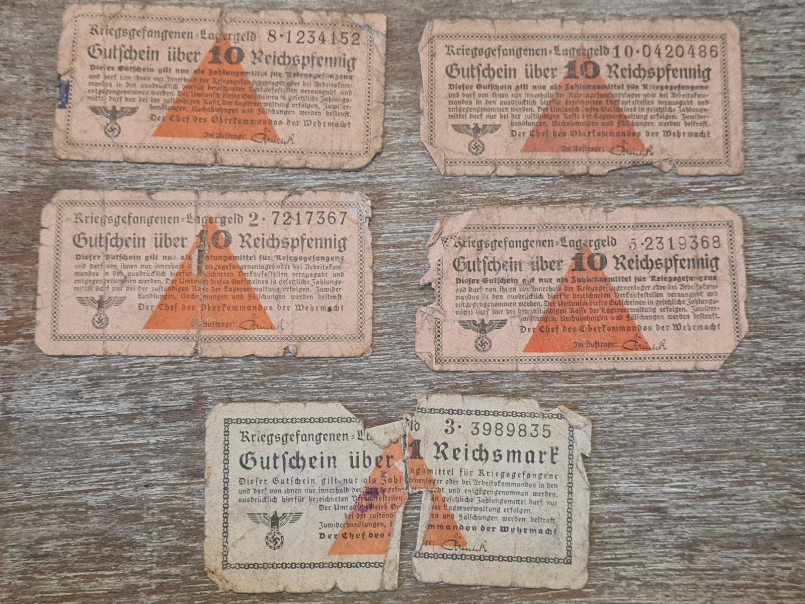 Set biljetten Kriegsgefangenen Tweede Wereldoorlog (#3), Ophalen of Verzenden, Duitsland