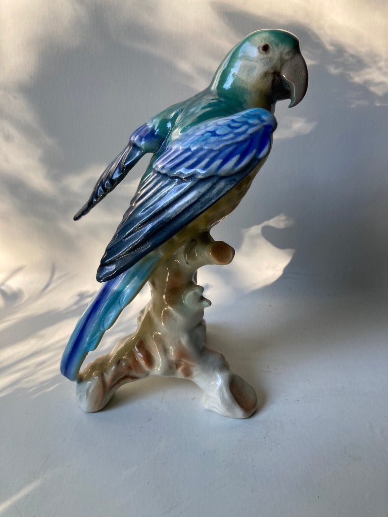 Porseleinen beeldje papagaai Cortendorf, Antiek en Kunst, Ophalen of Verzenden