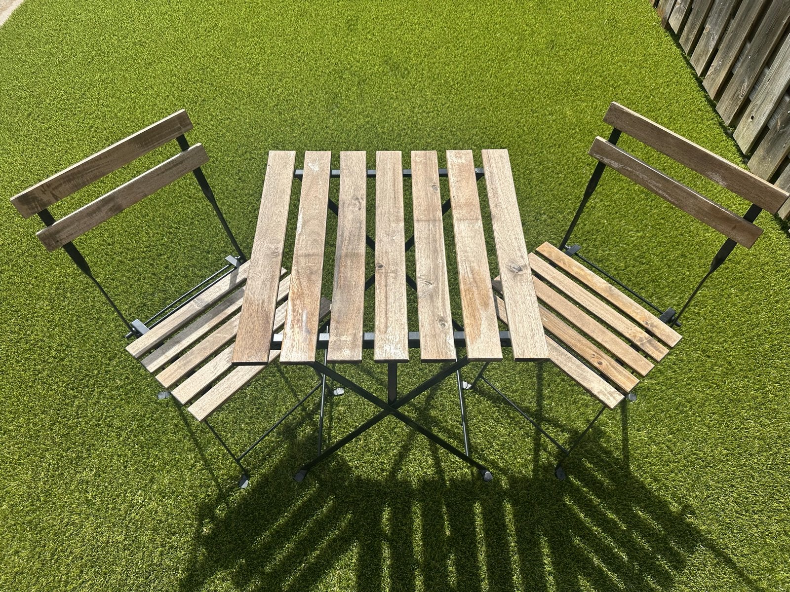 Ikea tärnö tuinset houten tafel en 2 stoelen, Eettafel, Zo goed als nieuw, Tuinset, Hout