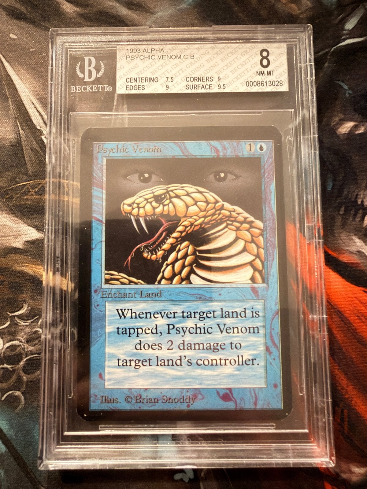 Magic: The Gathering Alpha Psychic Venom BGS 8 NM-MT, Ophalen of Verzenden, Zo goed als nieuw, Losse kaart