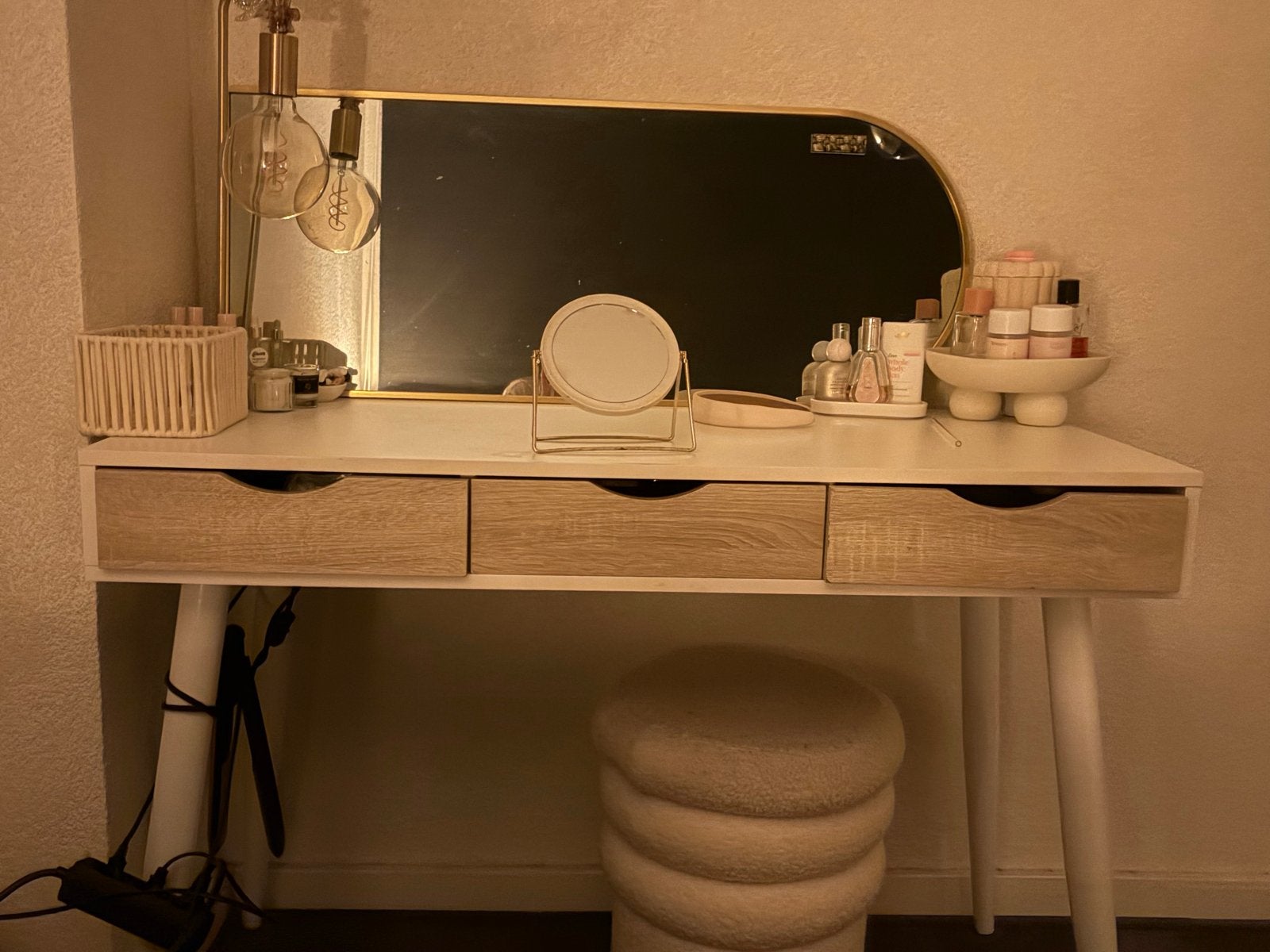 Moderne kaptafel jysk, Gebruikt, 100 tot 150 cm, Ophalen of Verzenden, Minder dan 100 cm