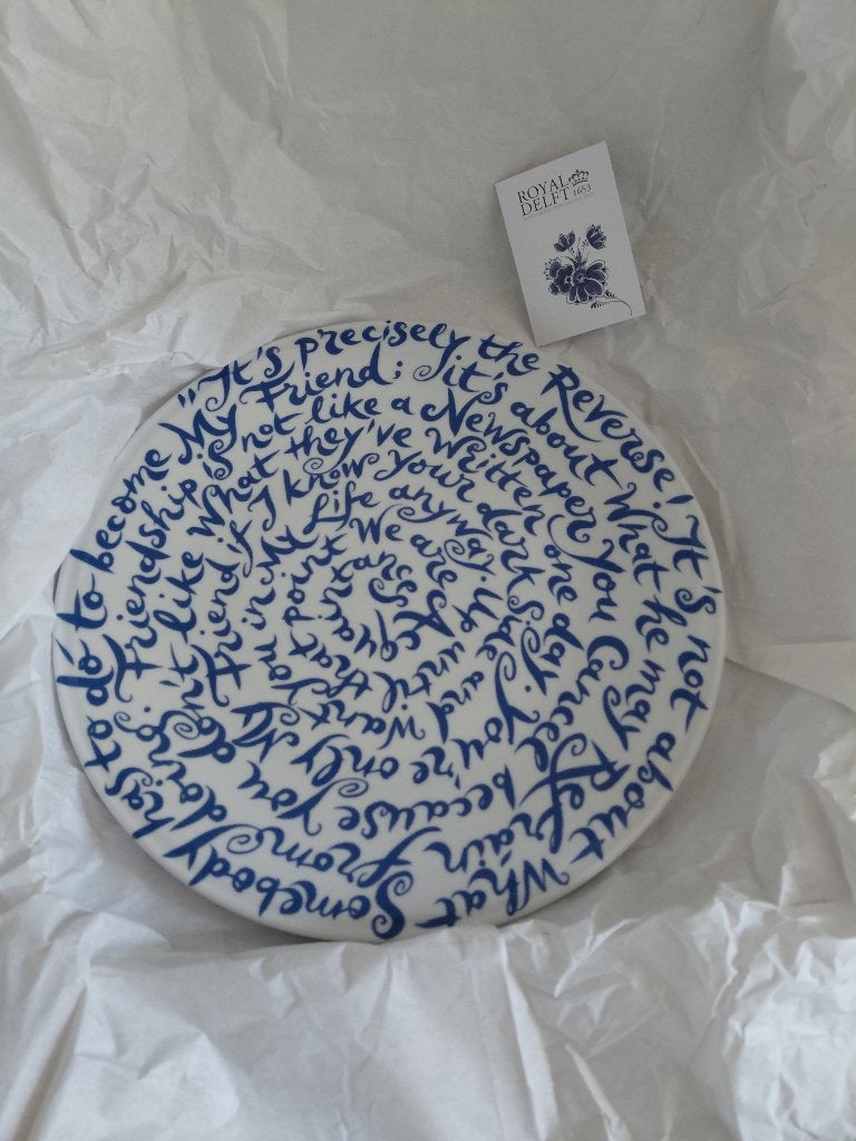 Royal Delft schaal "Friendship", Ophalen