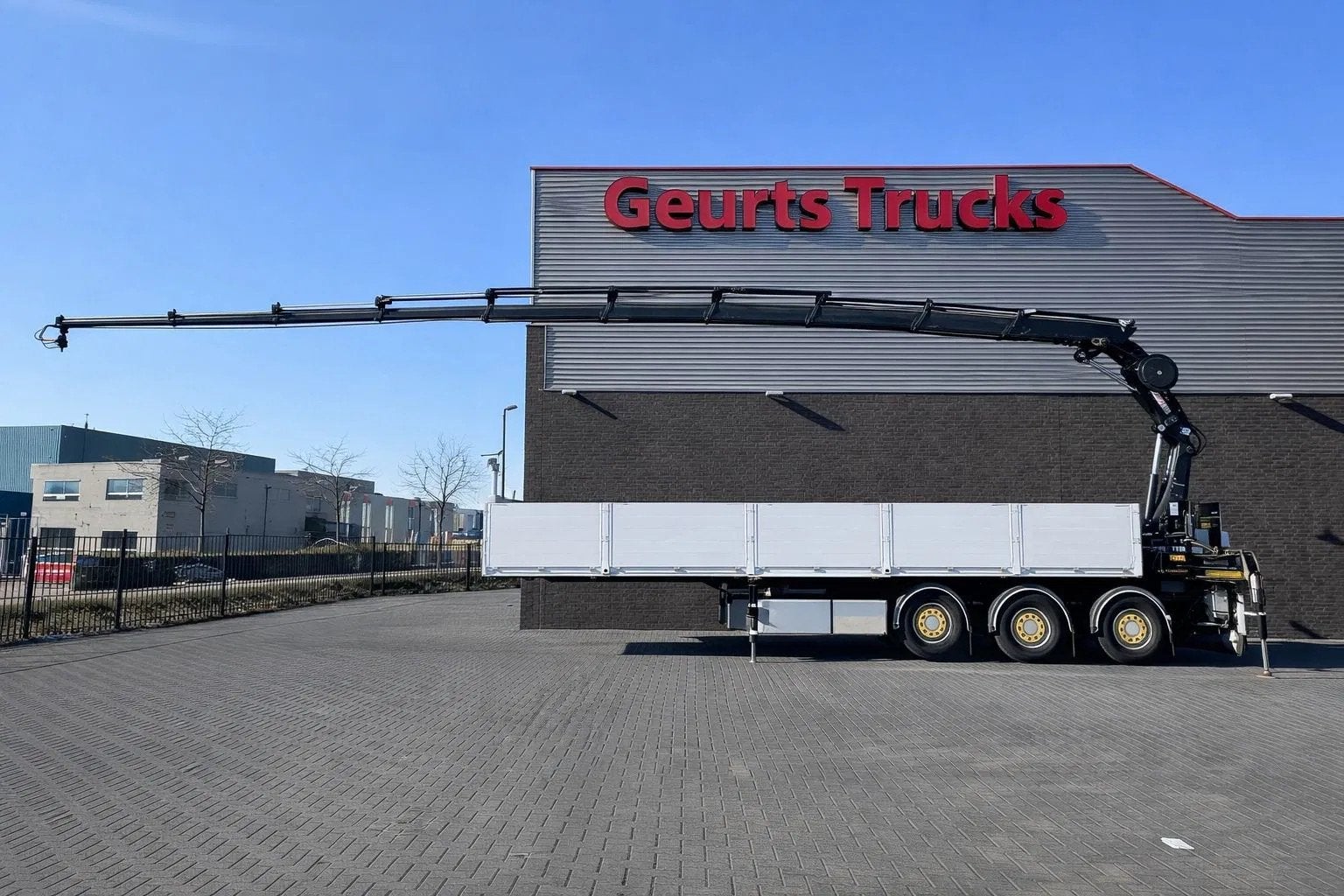 Kwb 3 ASSER KRAANOPLEGGER HIAB 477-8 (bj 2018), Auto's, Overige brandstoffen, Wit, Bedrijf, Aanhangers en Opleggers