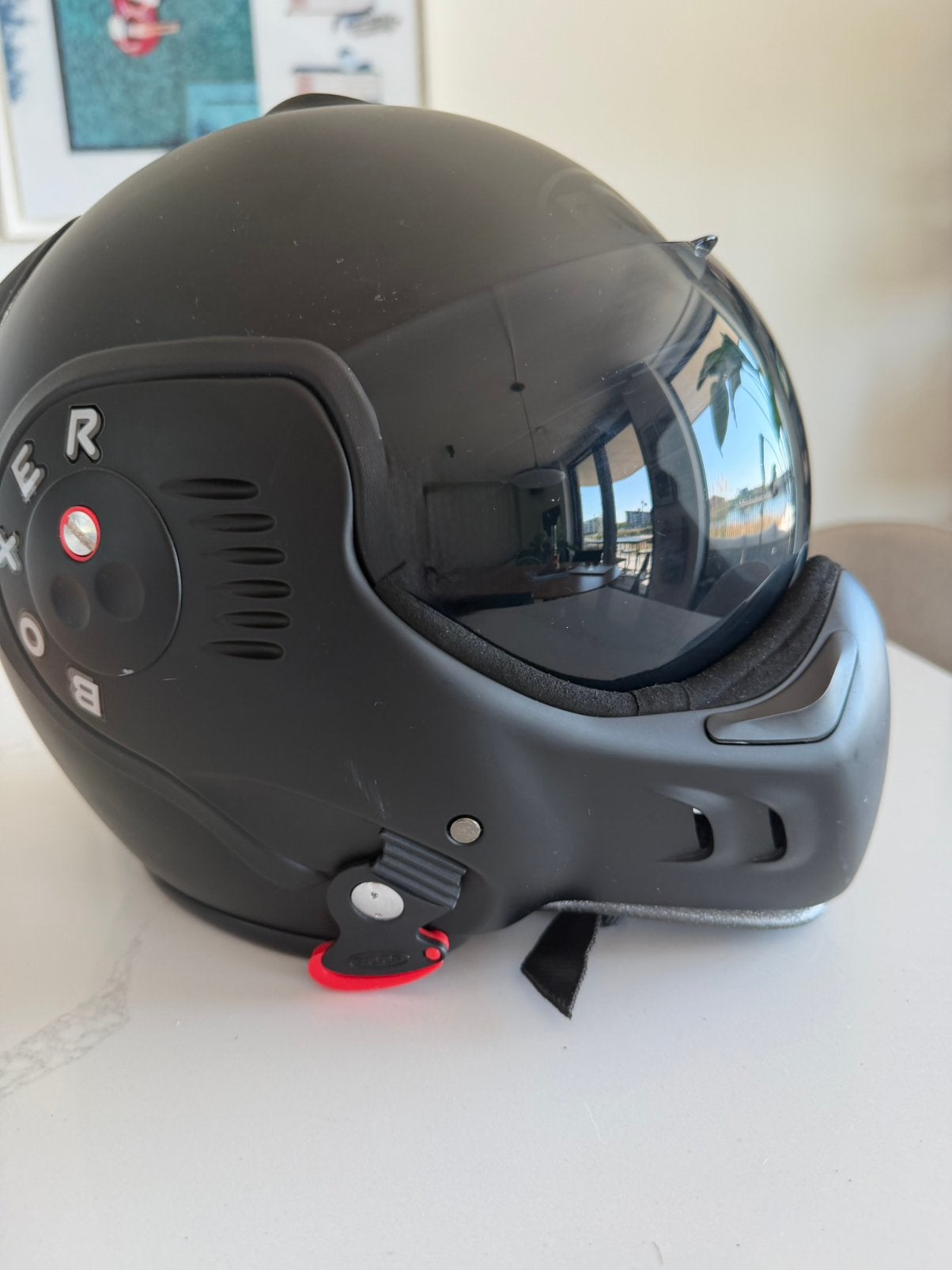 ROOF Boxer V8 – Mat Zwart – Maat M (58 cm) – Zwart Vizier, Ophalen, Zo goed als nieuw, Medium