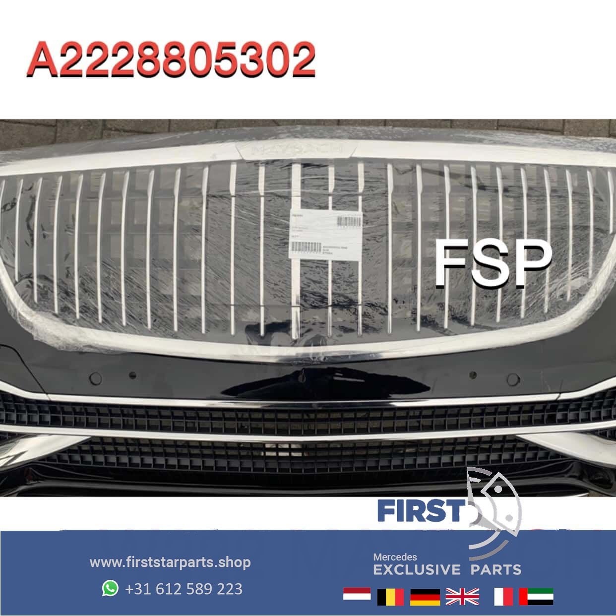 ORIGINELE MAYBACH GRIL A2228805302 Mercedes S Klasse W222 S5, Gebruikt, -, Overige automerken, -