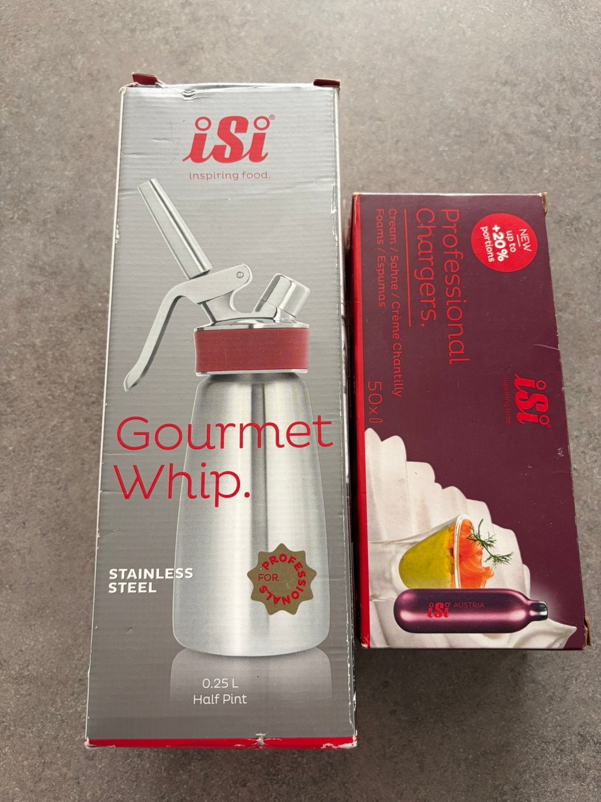 Isi gourmet whip slagroomspuit met patronen, Ophalen of Verzenden, Zo goed als nieuw
