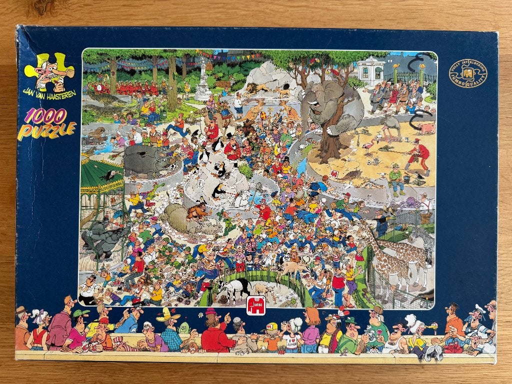 Jan van Haasteren, De dierentuin, 1000 stukjes, Ophalen of Verzenden, 500 t/m 1500 stukjes, Zo goed als nieuw, Legpuzzel