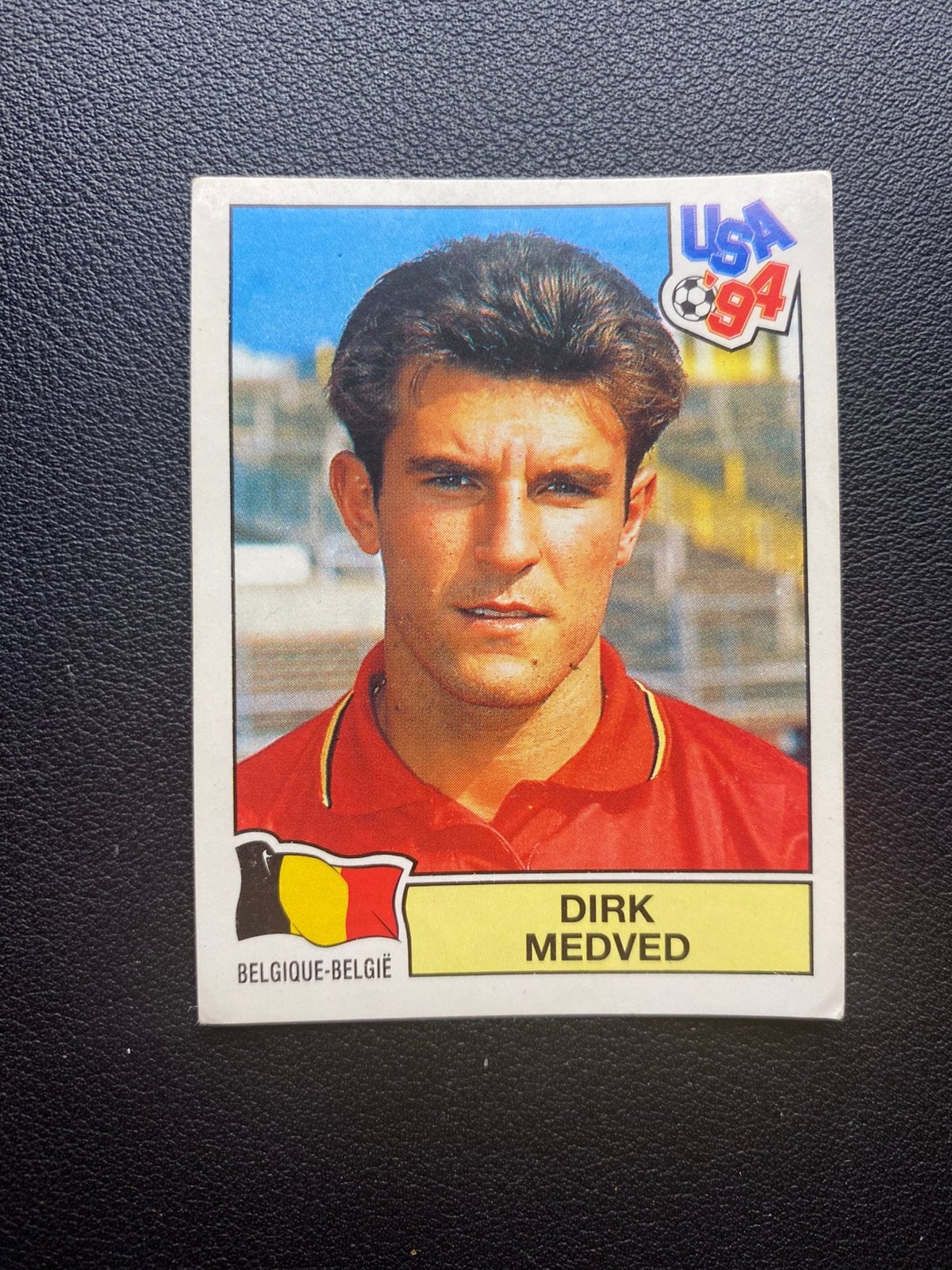 Dirk Medved - België - Panini WK 1994, Verzamelen, Sportartikelen en Voetbal, Ophalen of Verzenden, Zo goed als nieuw, Buitenlandse clubs