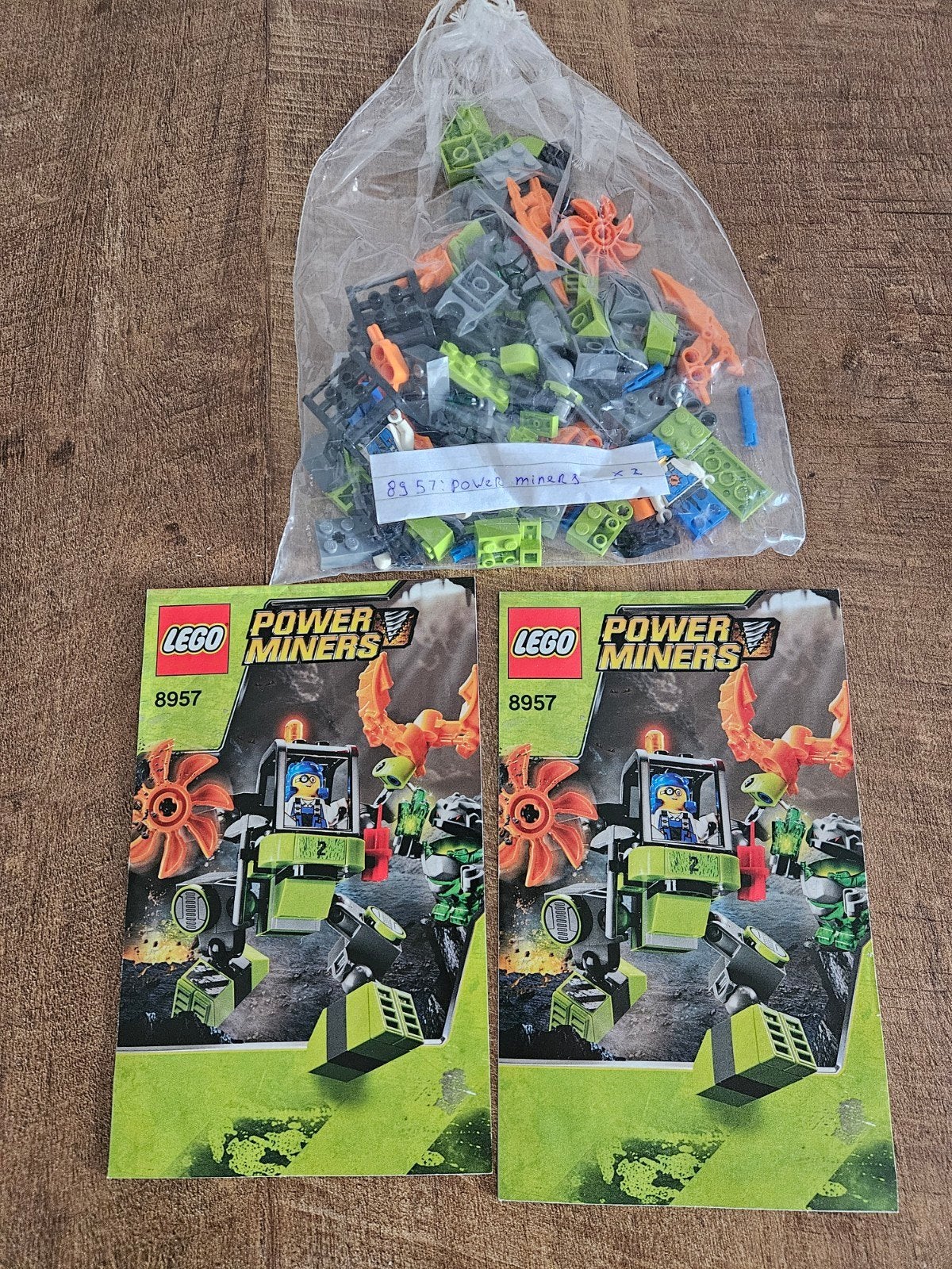 Lego Power Miners 8957 x2 Wrakker met instructies, Gebruikt, Overige thema's, Lego, Ophalen of Verzenden