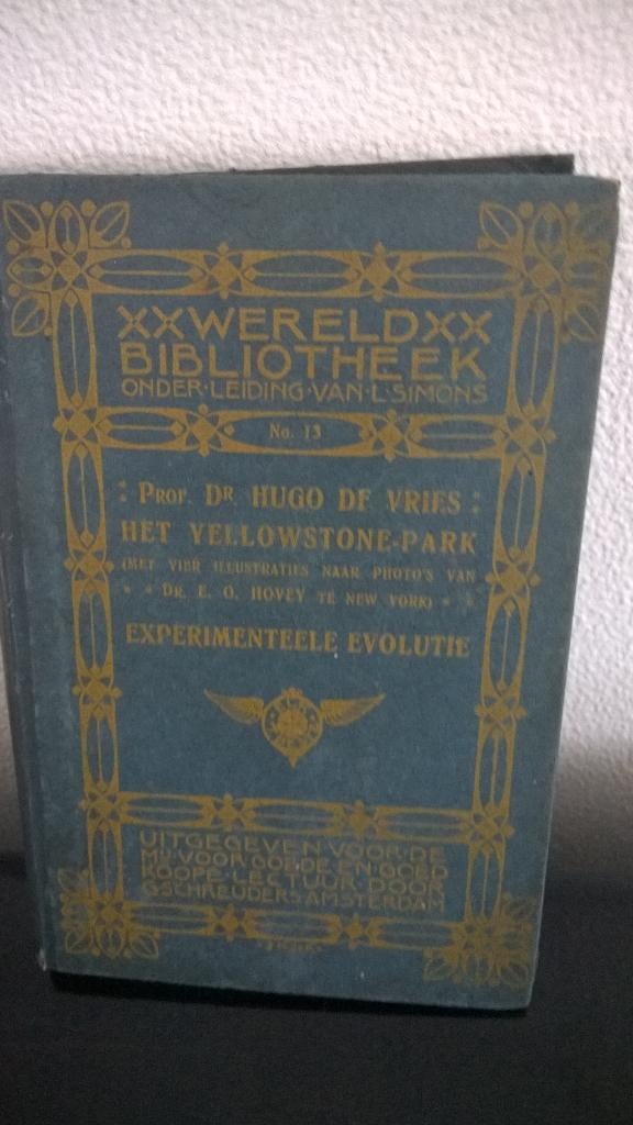 Antiek boek : The  yellow stone- wereld bibliotheek, Ophalen of Verzenden, Hugo de vries