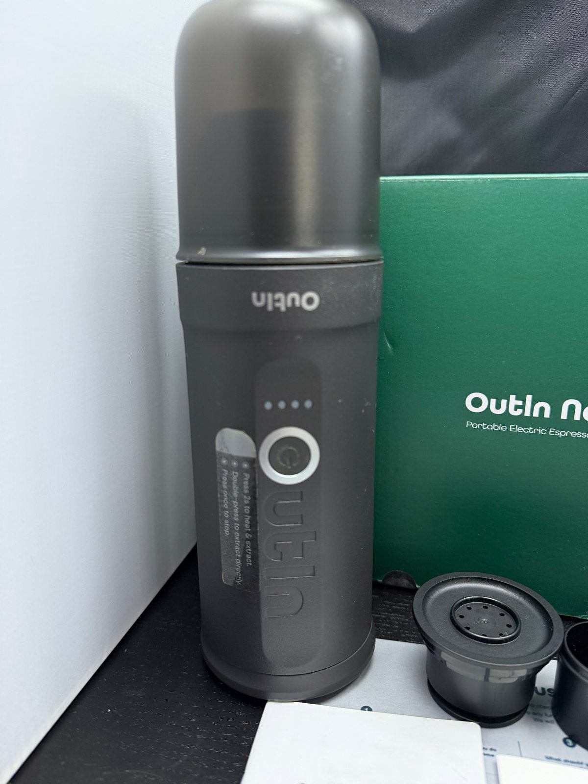 OutIn Nano Elektrische Espressomachine - Draagbaar, S, Espresso apparaat, Gemalen koffie, Ophalen of Verzenden