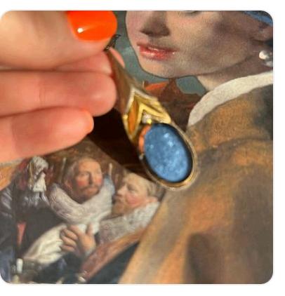 langani broche, Sieraden, Tassen en Uiterlijk, Ophalen of Verzenden, Overige materialen