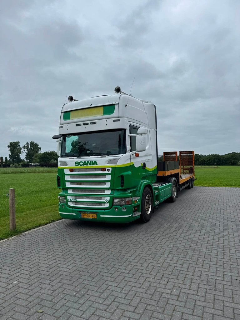 Scania R500 V8 Trekker + oplegger dieplader (bj 2008), Euro 5, Achterwielaandrijving, Scania, Origineel Nederlands