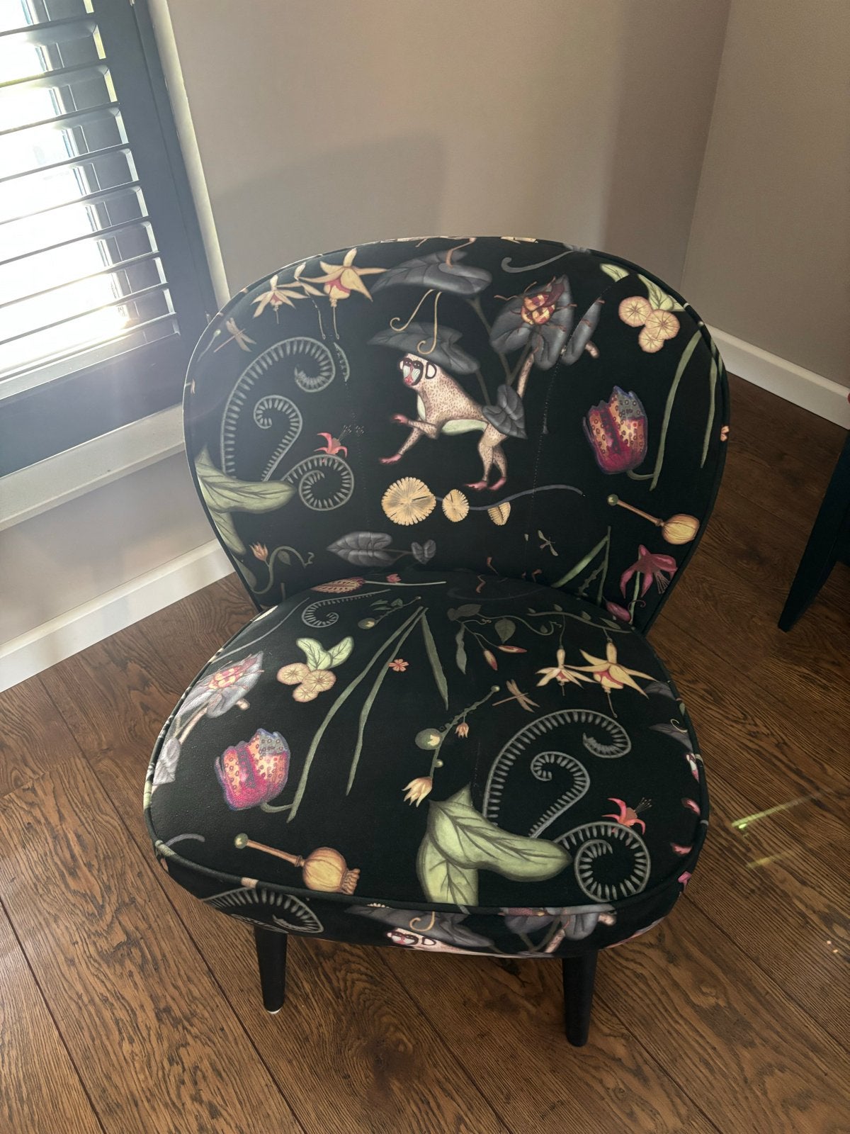 Sissy Boy Fauteuil met Botanische Print - Zo goed als nieuw, Minder dan 50 cm, Minder dan 75 cm, Ophalen of Verzenden, Zo goed als nieuw