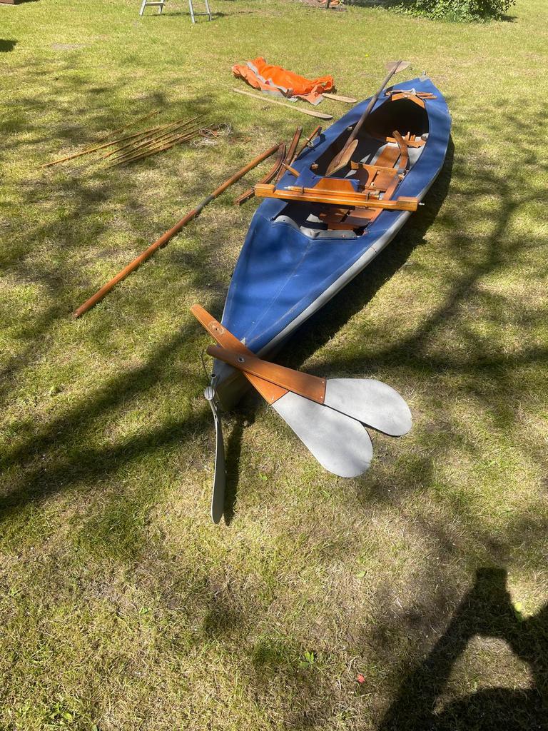 Vintage jaren 60 Vouwkano , compleet, Watersport en Boten, Kano's, Ophalen, Twee personen, Overige typen