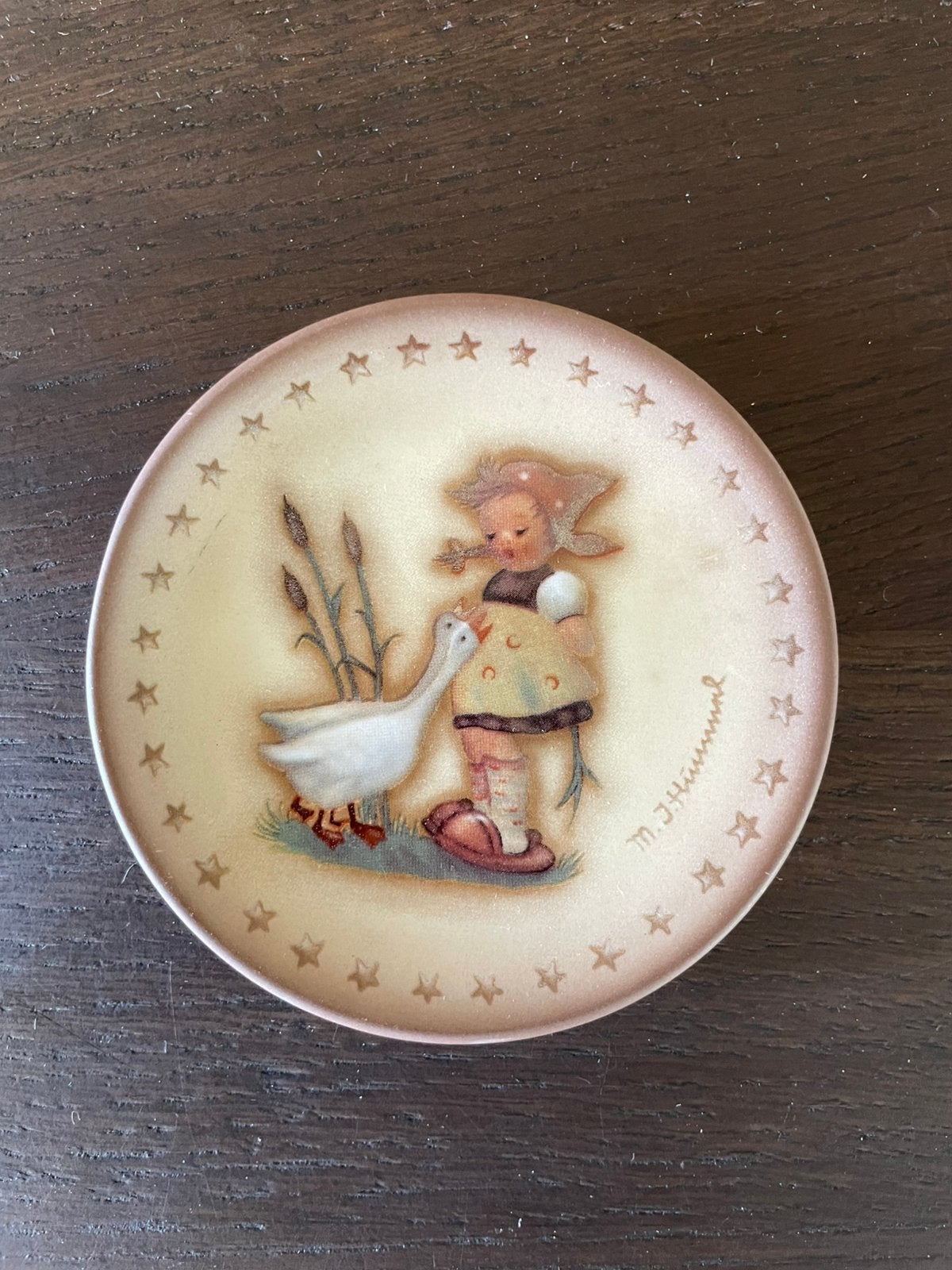 Hummel bordje, Goebel (doorsn. 8,3 cm)  IZGS, Ophalen of Verzenden, Gebruikt, Hummel