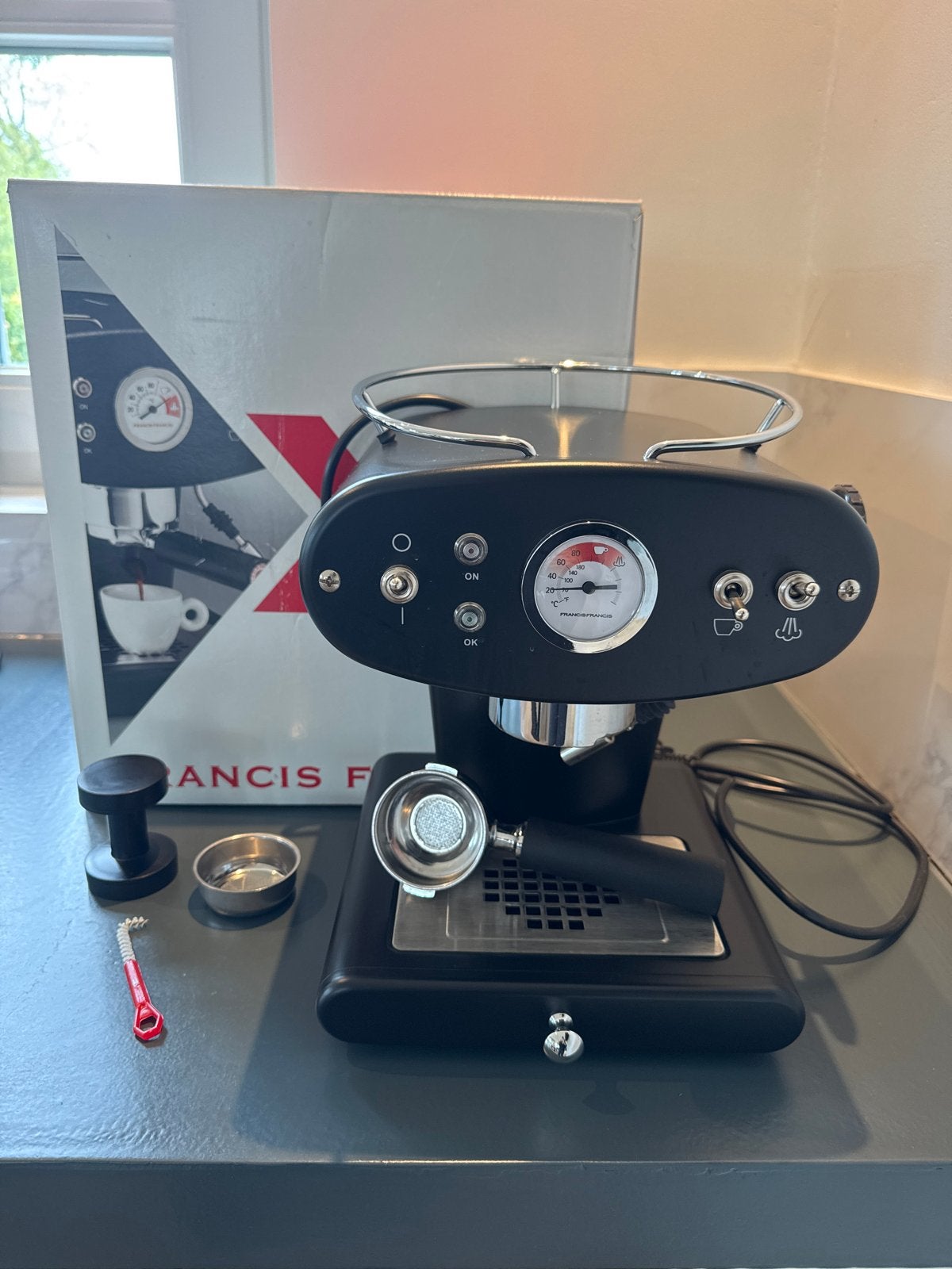 Illy Espressomachine -  Francus Francis! X 1 - Zwart, Gebruikt, Espresso apparaat, Gemalen koffie, 1 kopje