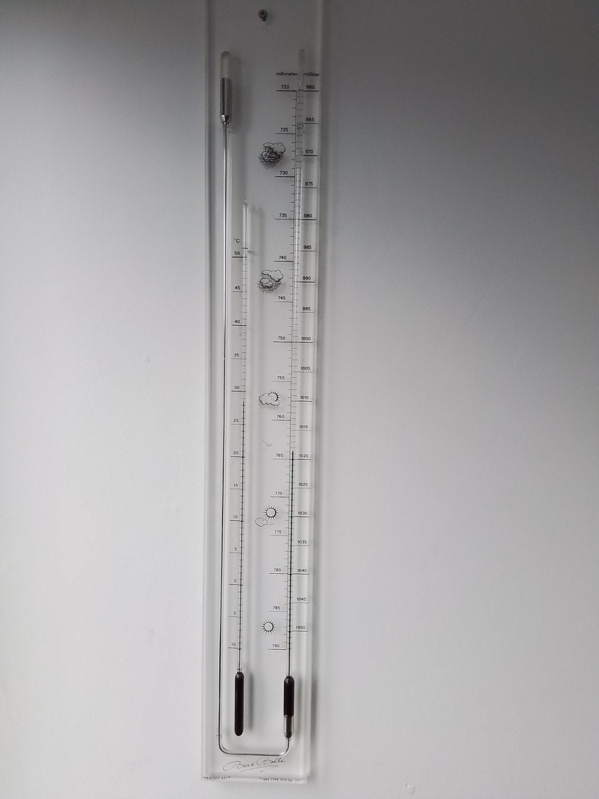Bert Bolle Weerstation Barometer Thermometer 1984, Ophalen, Gebruikt, Weerstation