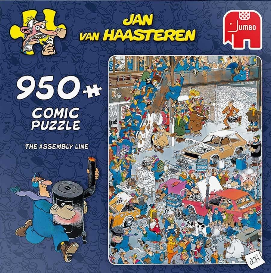 Aan de lopende band - Jan van Haasteren, Ophalen of Verzenden, 500 t/m 1500 stukjes, Zo goed als nieuw, Legpuzzel