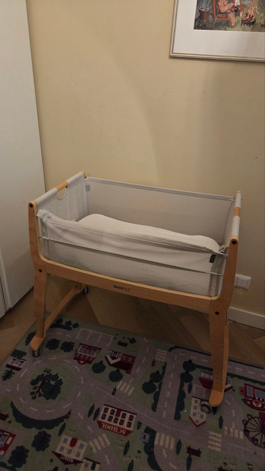 Snuzpod Studio Cosleeper Eiken aerosleep matras&hoeslaken, Ophalen, Gebruikt, Wieg