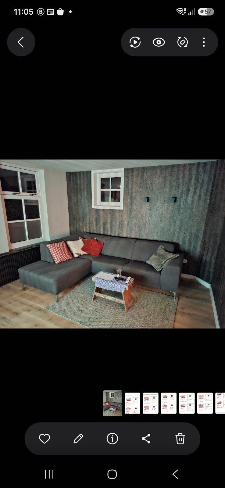 Antraciet hoekbank - 270x210 cm, Huis en Inrichting, Ophalen, 250 tot 300 cm, Gebruikt, Hoekbank