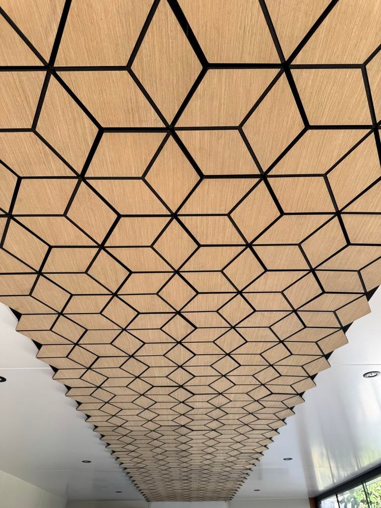 Decoratieve 3D Houten wandpanelen  - Hexagon Patroon, Ophalen, Overige materialen, Wandtegels, Nieuw